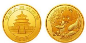2005年5盎司熊猫金币价格图片