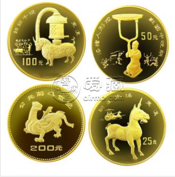 1993年出土文物第3组金币4枚的价格