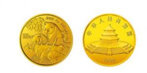 1992版熊貓金銀紀(jì)念幣5盎司圓形金質(zhì)紀(jì)念幣 圖片