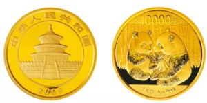 2009年1公斤熊猫金币值多少钱 价格图片