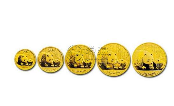 2012年熊猫金币5枚套装2012年金套猫