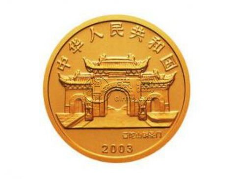 2003年幻彩觀音1/10盎司蓮花觀音金幣三組