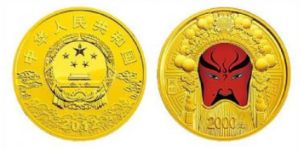2012年京剧脸谱3组关羽5盎司金币价格 收藏价值如何