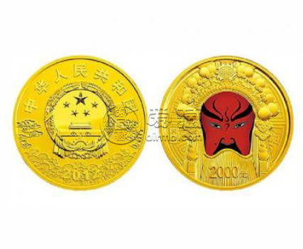 2012年京剧脸谱3组关羽5盎司金币价格 收藏价值如何