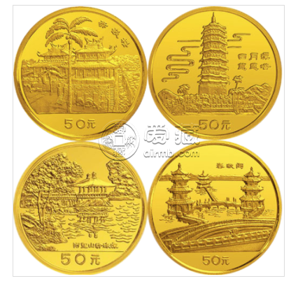 台湾风光一组4枚金套币回收价格