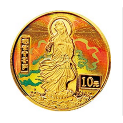 2000年幻彩观音1/10盎司滴水观音金币一组价格