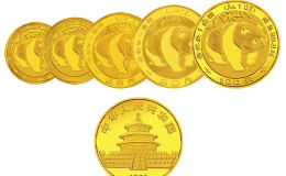 1983年熊猫金币5枚套装1983年金套猫价格