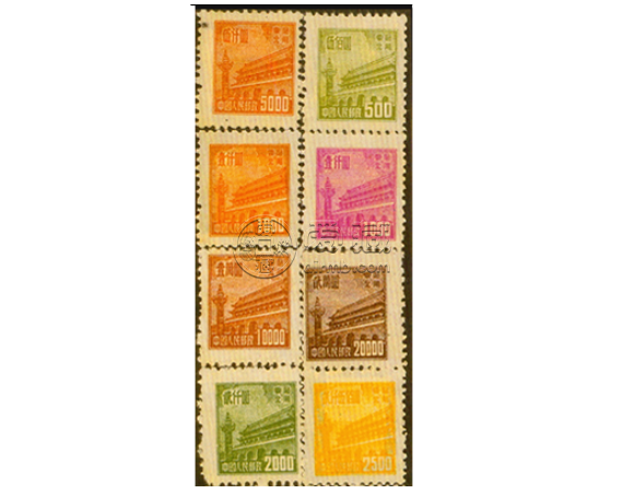 普/R1N 天安门图案普通邮票（东北贴用，第一版） 价格图片