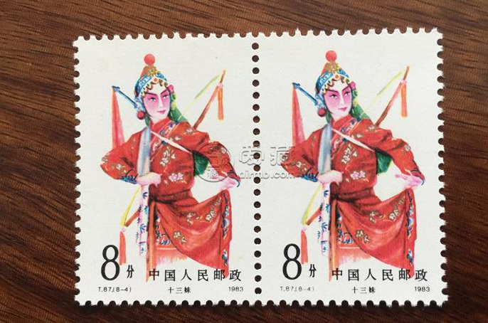 T87旦角郵票價格 T87旦角郵票整版價格