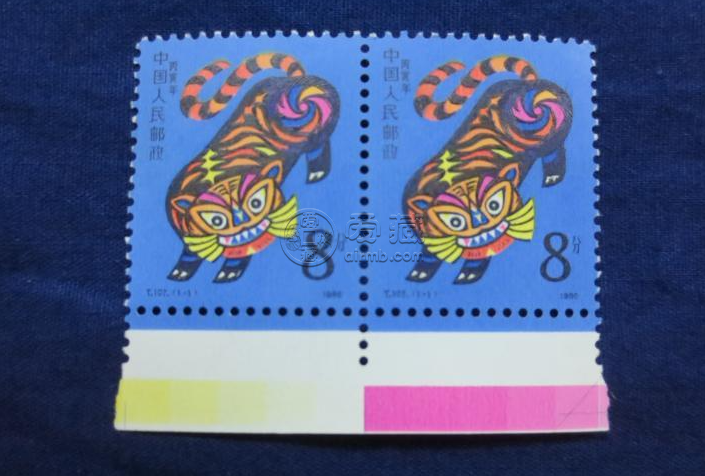 T107虎邮票价格 T107 第一轮虎邮票整版价格