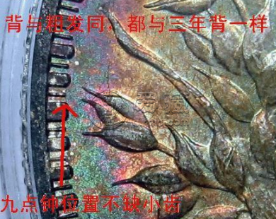 袁大头九年中发三年背特征 区分真假的方法