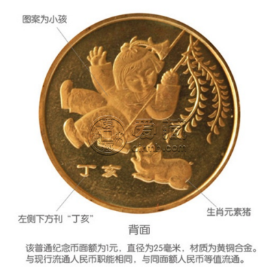 一轮猪纪念币市场价格是 一轮猪纪念币图片