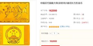 2015年徐悲鸿5盎司金币2020年什么市场价格