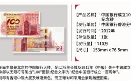 中銀百年香港紀念鈔最新價格 市場行情