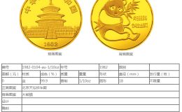 1982年熊猫1/10盎司圆形金质币价格及回收价格