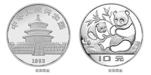 1983年熊貓27克圓形銀質(zhì)幣價(jià)格及回收價(jià)格
