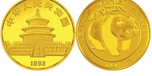 1983年熊猫1/10盎司圆形金币价格较新   回收的价格