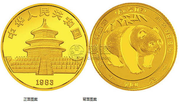 1983年熊猫1/10盎司圆形金币价格较新   回收的价格