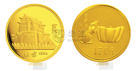 中国甲子鼠年8克圆形金质币价格及具体回收价格