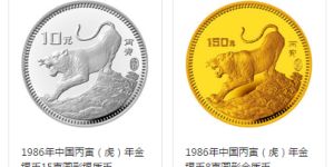 1986年生肖虎金幣市場(chǎng)價(jià)格 真品高清大圖