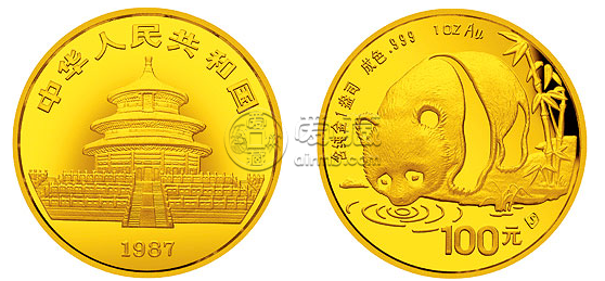 1987年熊猫金铂纪念币   价格较新及回收价格