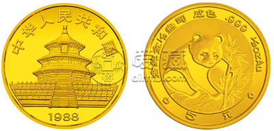 1988年熊猫金币  具体的回收价格