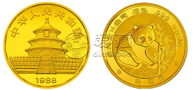 1988年熊猫金币  具体的回收价格