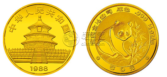 1988年熊猫金币  具体的回收价格