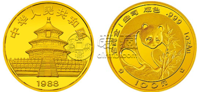 1988年熊猫金币  具体的回收价格