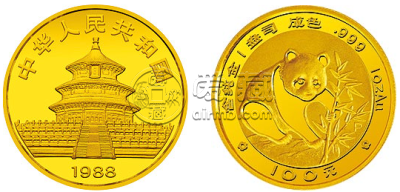 1988年熊猫金币  具体的回收价格