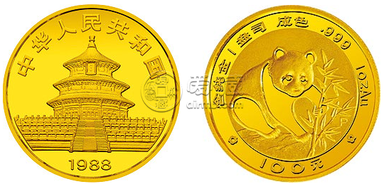 1988年熊猫金币  具体的回收价格