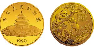 1990年熊猫金币   最新的回收价格