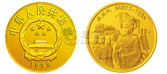 中国杰出历史人物第9组金币   高清图片及回收价格