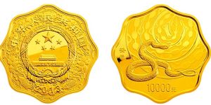 2013年蛇年生肖金銀幣1公斤梅花形金幣 價(jià)格