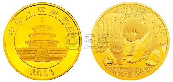 2012年熊猫金银币5盎司金币 图片及价格最新