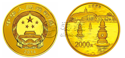 世界遗产杭州西湖金银纪念币5盎司金币 回收价是多少