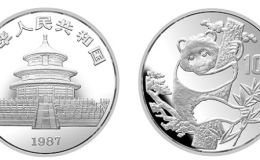 1987年熊猫金币发行5周年5盎司银币 价格
