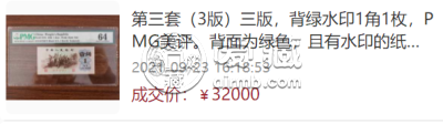 背绿水印壹角人民币最新价格    背绿水印一角钱币值多少钱