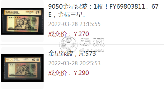 9050纸币价格近期 四版50元价格