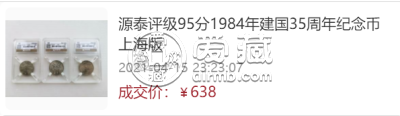 剖析建国35周年纪念币最新价格    建国35周年纪念币价格查询