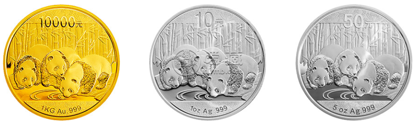 2013年熊猫金银币价值     2013年熊猫金银币套装价格行情