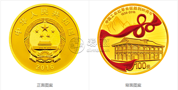 长征80周年金银币    中国工农红军长征胜利80周年金银币市场价格