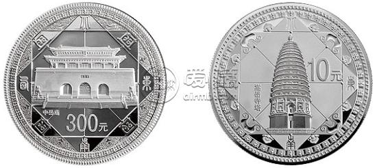 2011年登封少林寺公斤银币    天地之中少林寺1公斤纪念银币价格