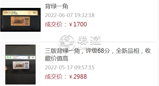 背绿一角值多少钱 背绿一角价格还会涨吗