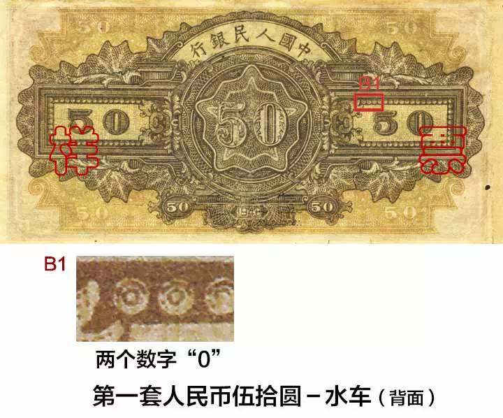 1948年50元水車礦車價格  第一版人民幣五十元水車和礦車
