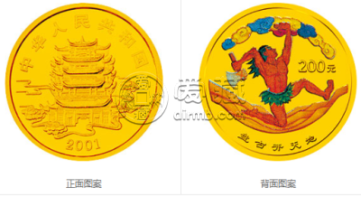 盘古开天地金币    民间神话故事1/2盎司彩金币回收价格表汇总