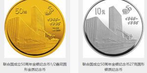 聯合國成立50周年金幣價格收藏圖片賞析