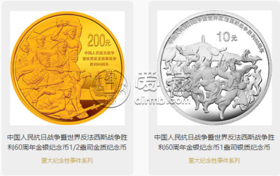 抗战胜利60周年金银币值多少钱     抗战胜利60周年金银币价格走势