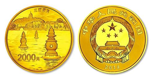 杭州西湖5盎司金币多少钱    杭州西湖5盎司金币价格