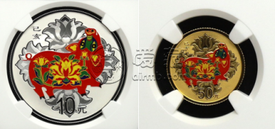 2019年猪年彩色金银币价格  2019年猪年彩色金银币市场行情